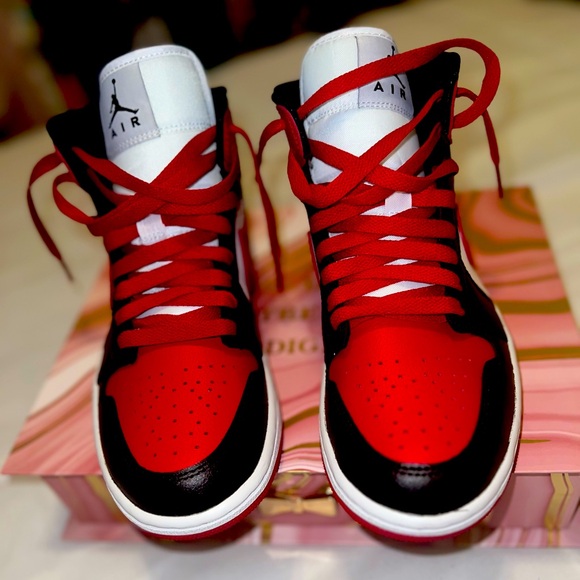 Jordan Shoes - Women’s Air Jordan 1’s Red Black, and White